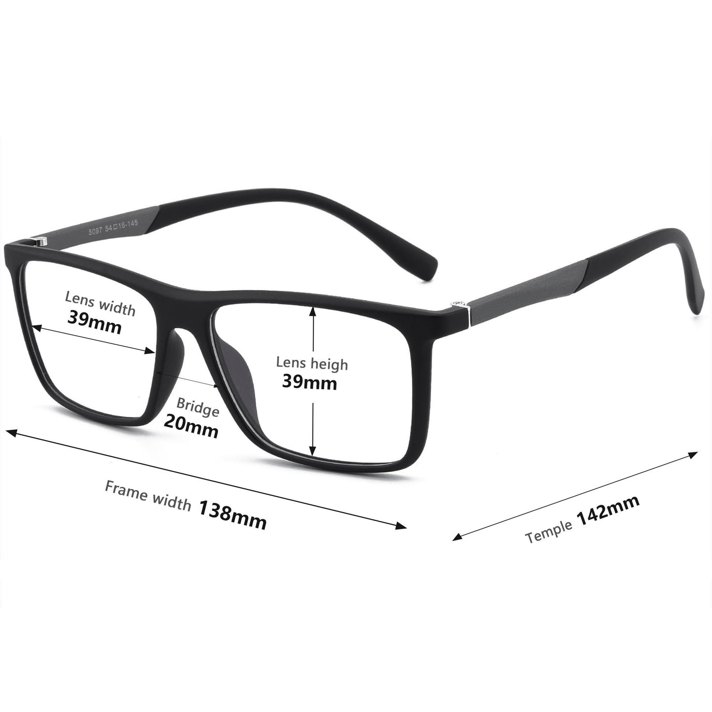 Fondvue Rectangle Glasses #1054