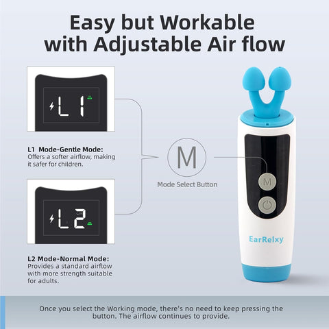 Eustachian Tube Unclogger, Ear Pressure Relief Device Pop Blocked Ears Safely & Naturally, Ear Popper Relieve Ear Pressure, Eustachian Tube Exerciser for Air Travel, Diving, Swimming