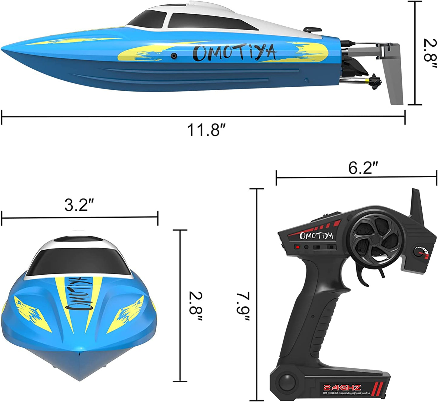 OMOTIYA Remote Control Boat for 8-12 Boys and Girls
