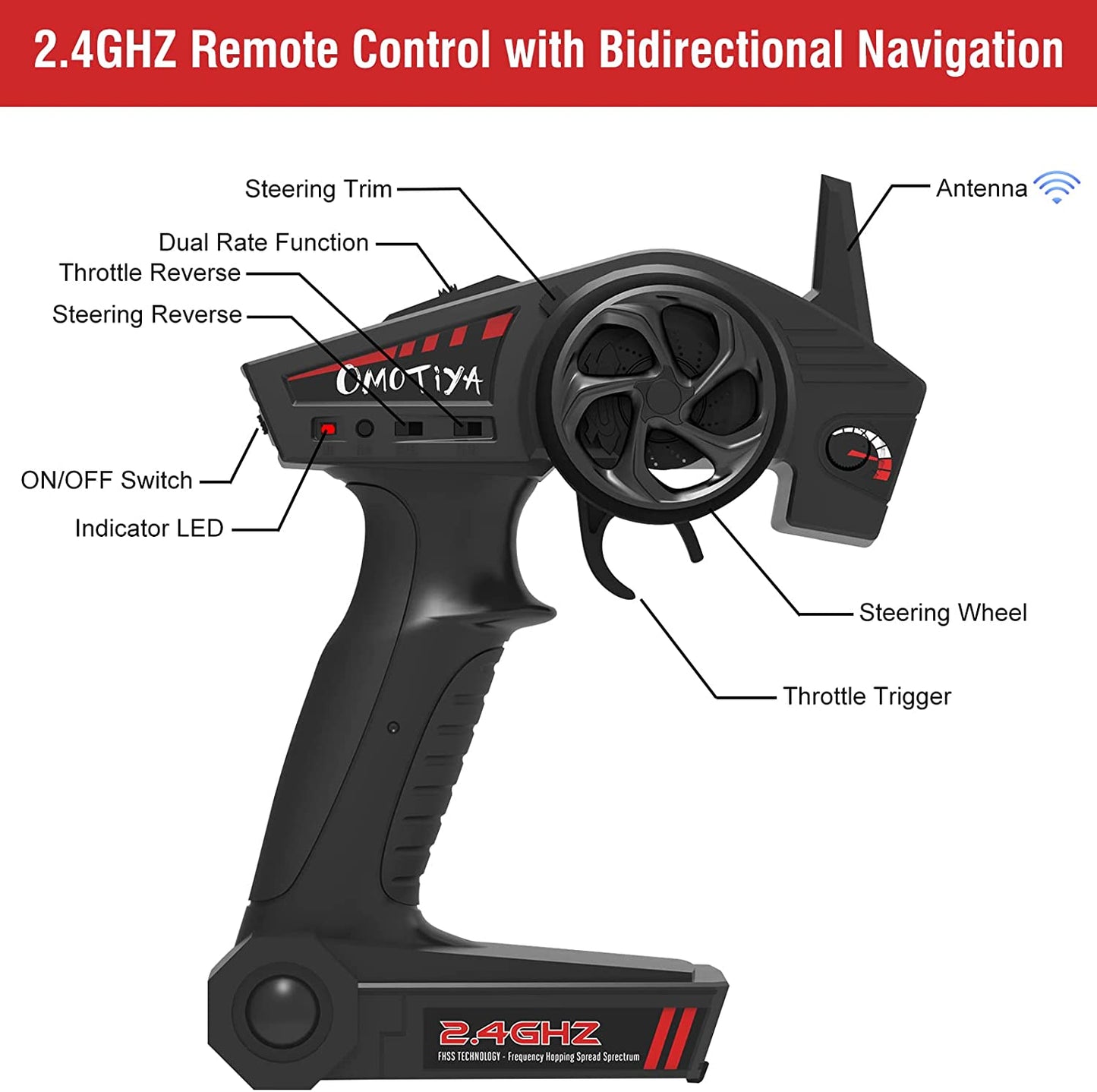 OMOTIYA Remote Control Boat for 8-12 Boys and Girls