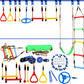 OMOTIYA Ninja Obstacle Course for Kids Backyard, 50FT Double Weatherproof Slacklines Design and 10 Accessories