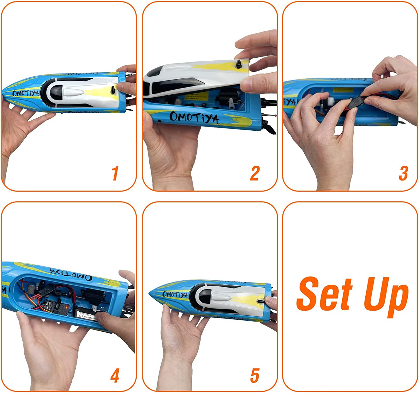 OMOTIYA Remote Control Boat for 8-12 Boys and Girls