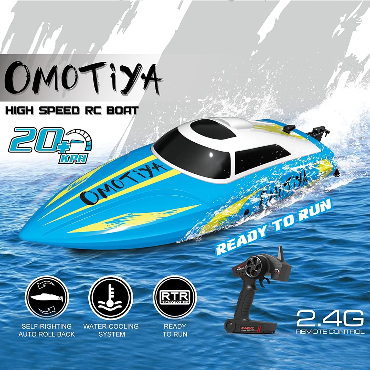 OMOTIYA Remote Control Boat for 8-12 Boys and Girls