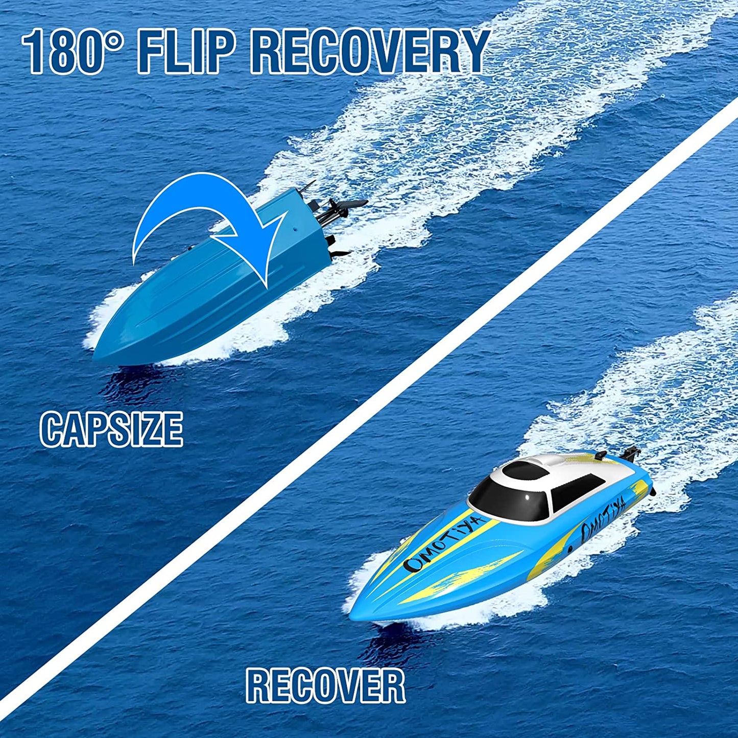 OMOTIYA Remote Control Boat for 8-12 Boys and Girls